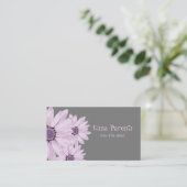 Mooie lavender Daisies op grijs Visitekaartje (Staand voorkant)