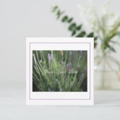 Mooie lavender Flowers Jouw tekst Flat Kaart (Staand voorkant)