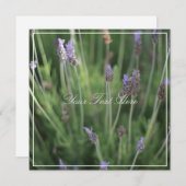 Mooie lavender Flowers Jouw tekst Flat Kaart (Voorkant / Achterkant)