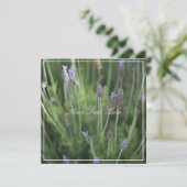 Mooie lavender Flowers Jouw tekst Flat Kaart (Staand voorkant)