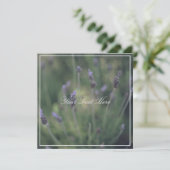 Mooie lavender Flowers Jouw tekst Flat Kaart (Staand voorkant)