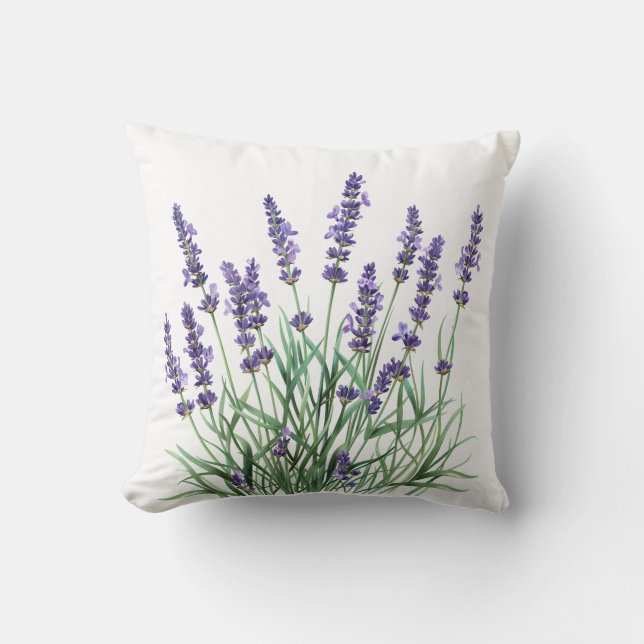 Mooie lavender Garden Flower Floral Kussen (Voorkant)
