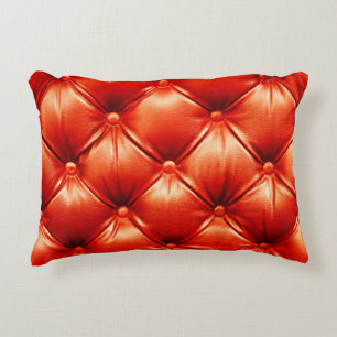 Mooie lederbank met knoppen accent kussen