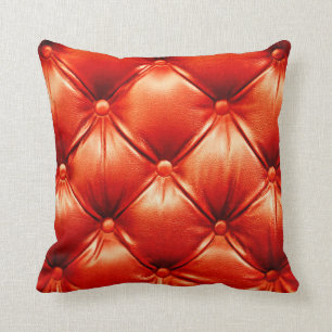 Mooie lederbank met knoppen kussen