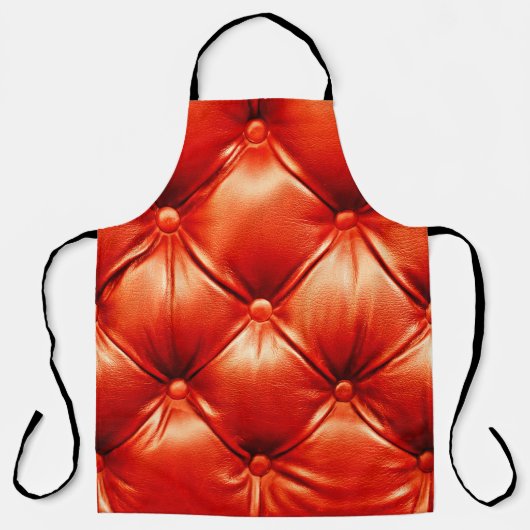 Mooie lederbank met knoppen schort (Voorkant)
