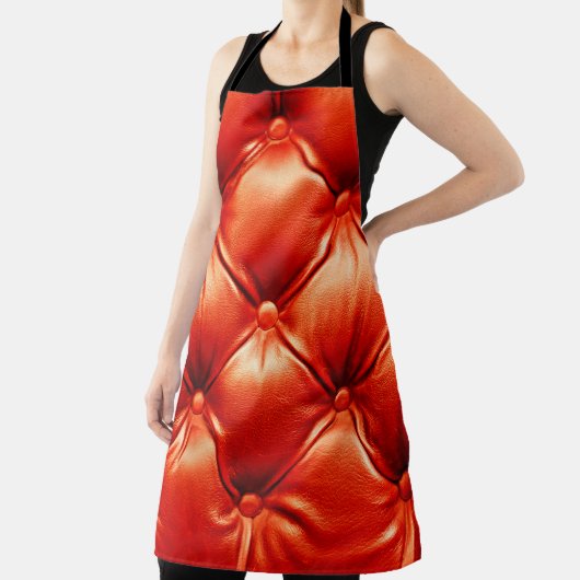 Mooie lederbank met knoppen schort (Insitu)