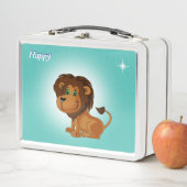 Mooie leeuw en ster in licht blauwgroen blauw (In situ)