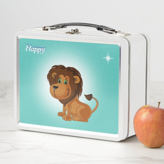 Mooie leeuw en ster in licht blauwgroen blauw (In situ)