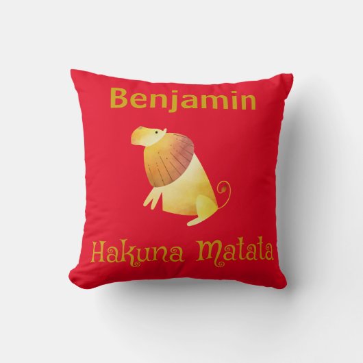 Mooie Leeuw Hakuna Matata Kussen (Voorkant)