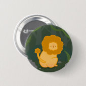Mooie Leeuw Illustratie Knop Ronde Button 5,7 Cm (Voorkant /achterkant)