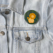 Mooie Leeuw Illustratie Knop Ronde Button 5,7 Cm (In situ)