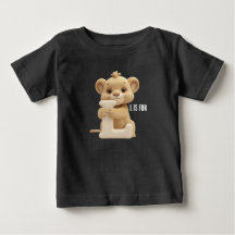 Mooie Leeuw Letter L Kinder T-Shirt | Dieren Alfab