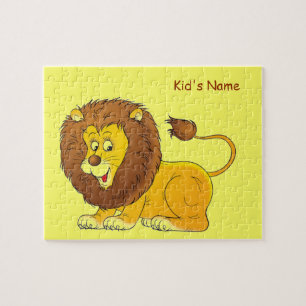 Mooie Leeuw Met Naam Voor Kinderen Legpuzzel