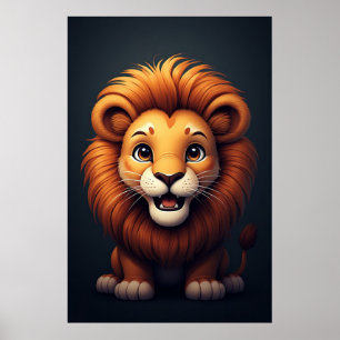 Mooie Leeuwen Kinderkamer Muur Kunst Jungle Dier Poster