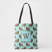Mooie Leeuwen Monogram Leeuwen Tote Bag (Voorkant)