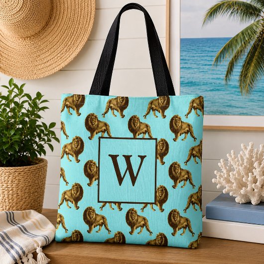 Mooie Leeuwen Monogram Leeuwen Tote Bag