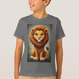 Mooie Leeuwen Muur Kunst Safari Dier Kinderkamer T-shirt