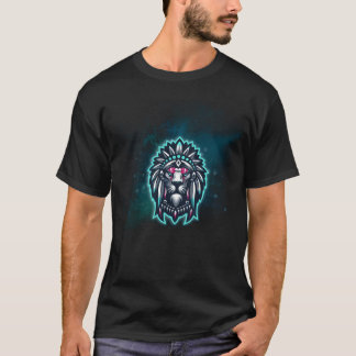 Mooie Leeuwenkoning met rode ogen T-shirt