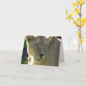 Mooie Leeuwin op een notakaart Kaart (Gele Bloem)