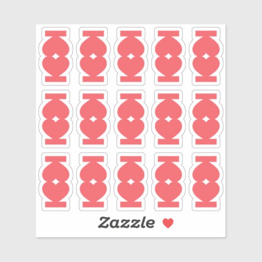 Mooie lege hartvorm index tabs journaal scheidings sticker (Vel)