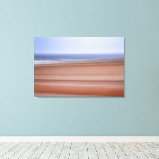 Mooie lege strand Abstracte Canvas Art (Insitu (Houten vloer))