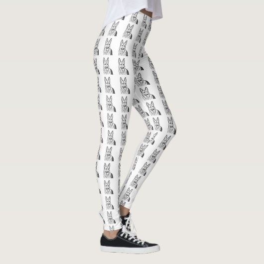 Mooie Leggings - Duits herderpatroon (Rechts)