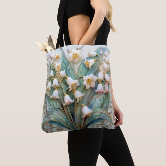 Mooie lelietje-van-dalen lente bloemstuk  tote bag (Dichtbij)