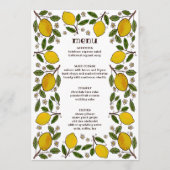 Mooie Lemon Waterverf Lijst Rustiek Modern CUSTOM Menu (Voorkant)