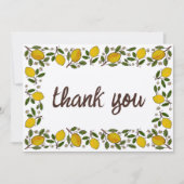 Mooie Lemons rustieke CUSTOM BABY SHOWER Bedankkaart (Voorkant)