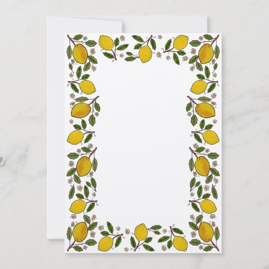 Mooie Lemons rustieke CUSTOM BABY SHOWER Bedankkaart (Achterkant)