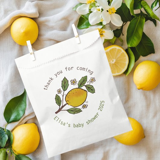 Mooie Lemons rustieke CUSTOM BABY SHOWER Bedankzakje