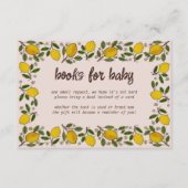 Mooie Lemons rustieke Waterverf boeken voor Baby Informatiekaartje (Voorkant)