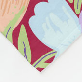 Mooie lentbloemen fleece deken (Hoek)