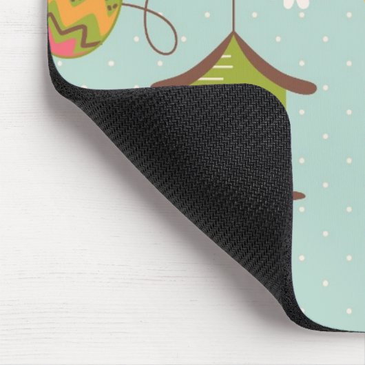 Mooie lente achtergrond met vogelhuizen muismat (Hoek)