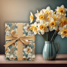 Mooie lente barok narcissen bloempatroon