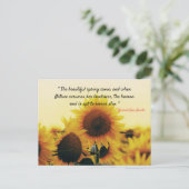 Mooie lente - beroemde prijsopgave briefkaart (Staand voorkant)