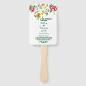 Mooie lente bloemen bruiloft programma handwaaier (Voorkant)