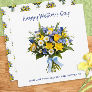 Mooie Lente Bloemen Gepersonaliseerde Moederdag Kaart