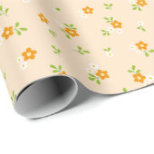 Mooie Lente Bloemen Madeliefjes Boeketten Patroon Cadeaupapier (Rol Hoek)