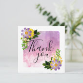 Mooie lente bloemen romantisch bedankje (Staand voorkant)