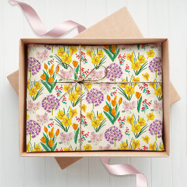 Mooie lente bloemmotief botanische patroon tissuepapier