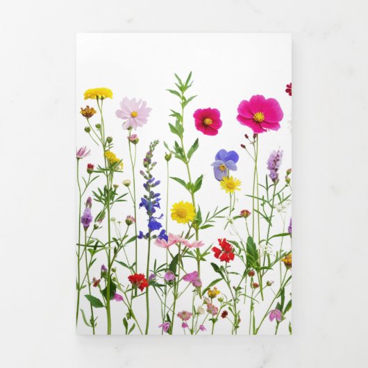 Mooie lente bruiloft drieluik uitnodiging (Cover)