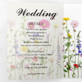 Mooie lente bruiloft drieluik uitnodiging (Binnenzijde eerst)