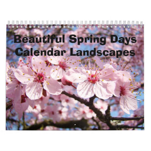 Mooie lente dag kalender landschappen bomen