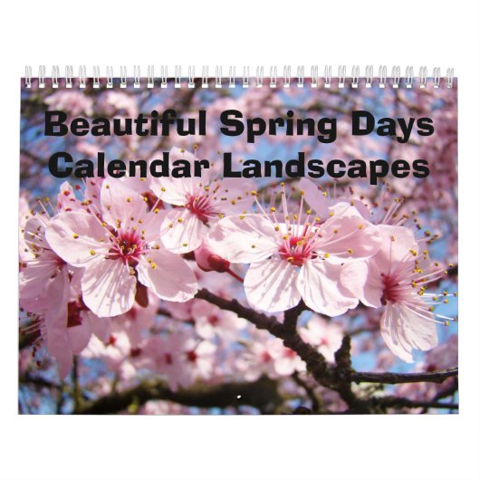 Mooie lente dag kalender landschappen bomen (Hoes)