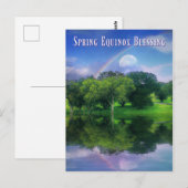 Mooie lente Equinox Ostara Blessings Rainbow Briefkaart (Voorkant / Achterkant)
