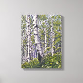 Mooie lente-espenbomen Canvasprint Canvas Afdruk (Voorkant)