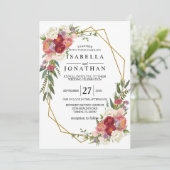 Mooie lente-Floral-uitnodiging Kaart (Staand voorkant)