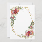 Mooie lente-Floral-uitnodiging Kaart (Achterkant)