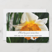 mooie lente geel, witte narcis bloem feestje kaart (Achterkant)